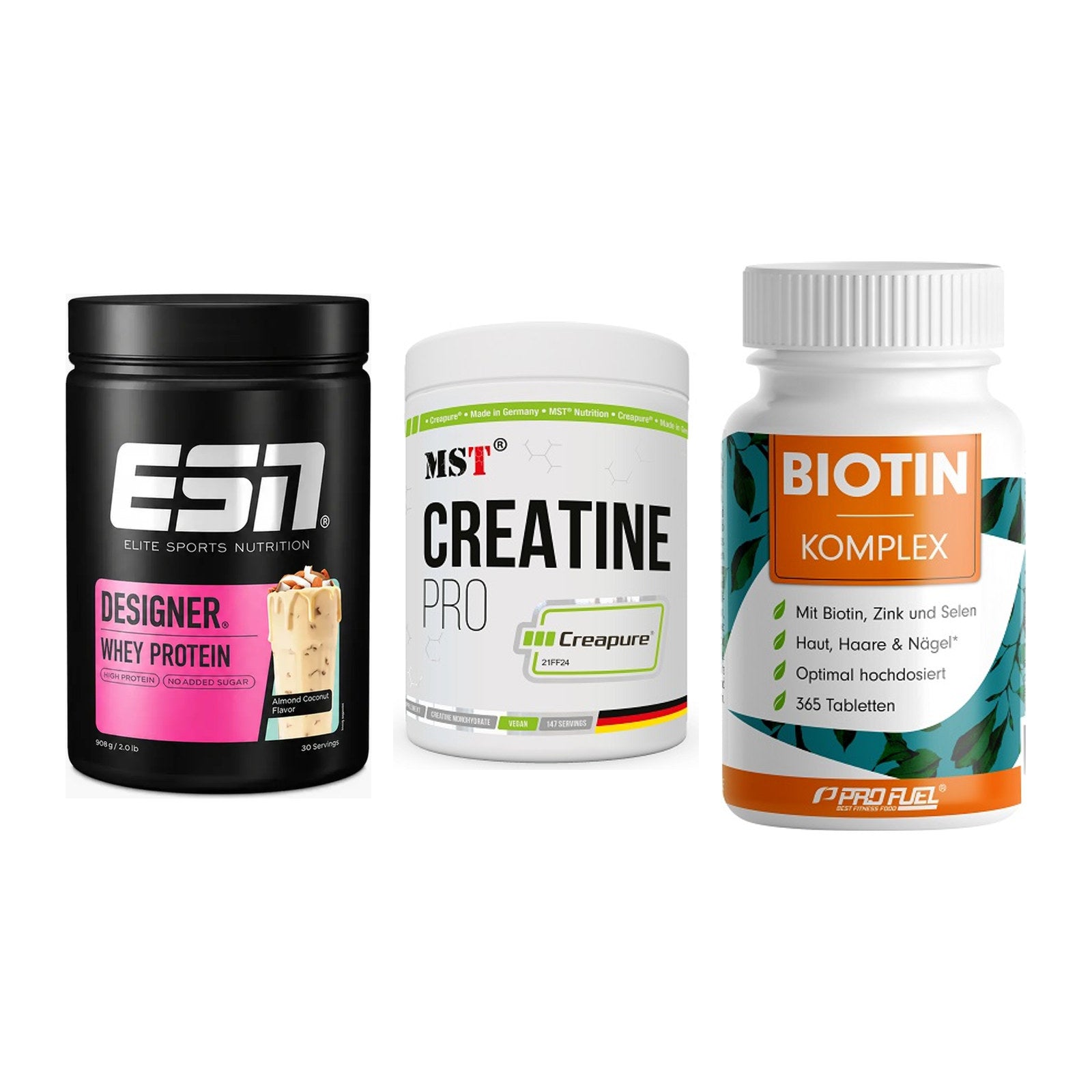 Einsteiger-Set: ESN Designer + MST Creatin Pro + ProFuel BIOTIN – alle enthaltenen Artikel