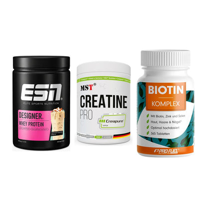 Einsteiger-Set: ESN Designer + MST Creatin Pro + ProFuel BIOTIN – alle enthaltenen Artikel