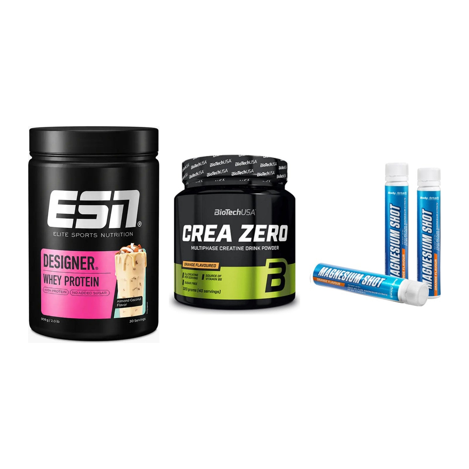 Einsteiger-Set: ESN Designer + BioTech Crea + Body Attack – alle enthaltenen Artikel