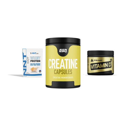 Einsteiger-Set: NNT Whey + ESN Ultrapure + Peak Vitamin D – alle enthaltenen Artikel