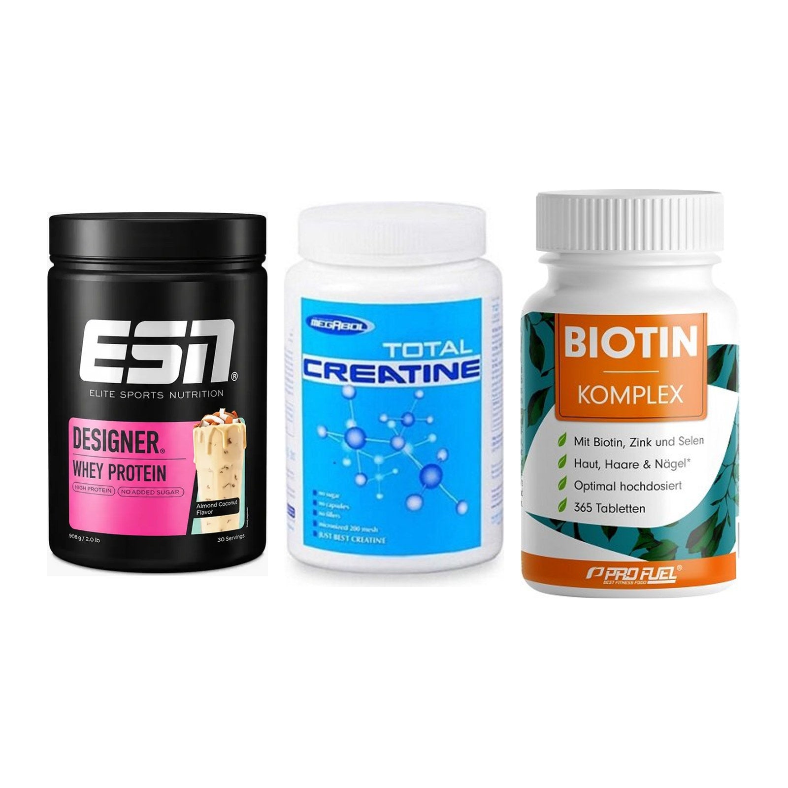 Einsteiger-Set: ESN Designer + Megabol Total + ProFuel BIOTIN – alle enthaltenen Artikel