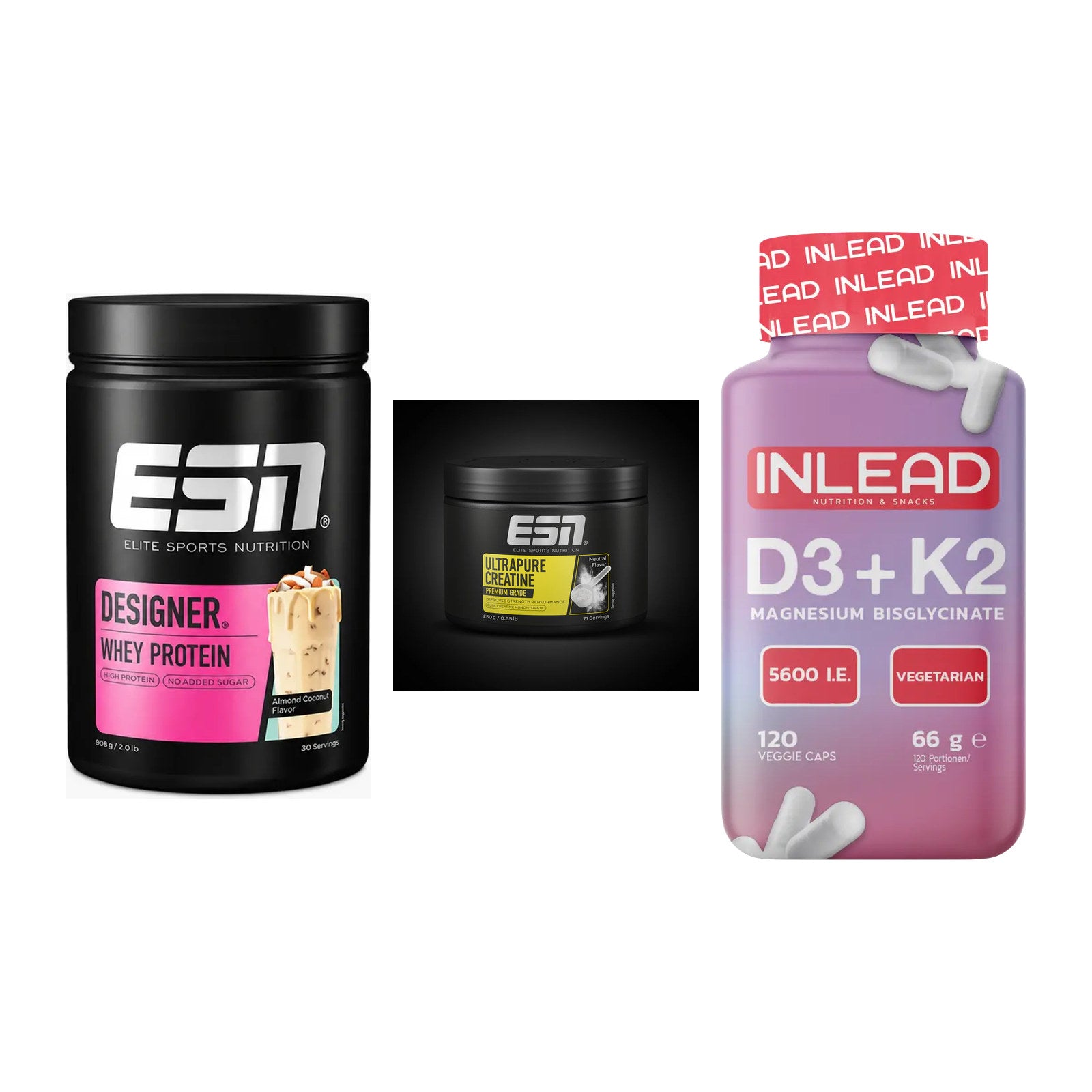 Einsteiger-Set: ESN Designer + ESN Ultrapure + INLEAD Vitamin – alle enthaltenen Artikel