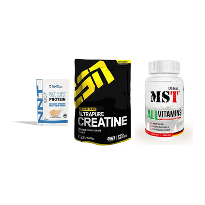 Einsteiger-Set: NNT Whey + ESN Ultrapure + MST All Vitamins – alle enthaltenen Artikel
