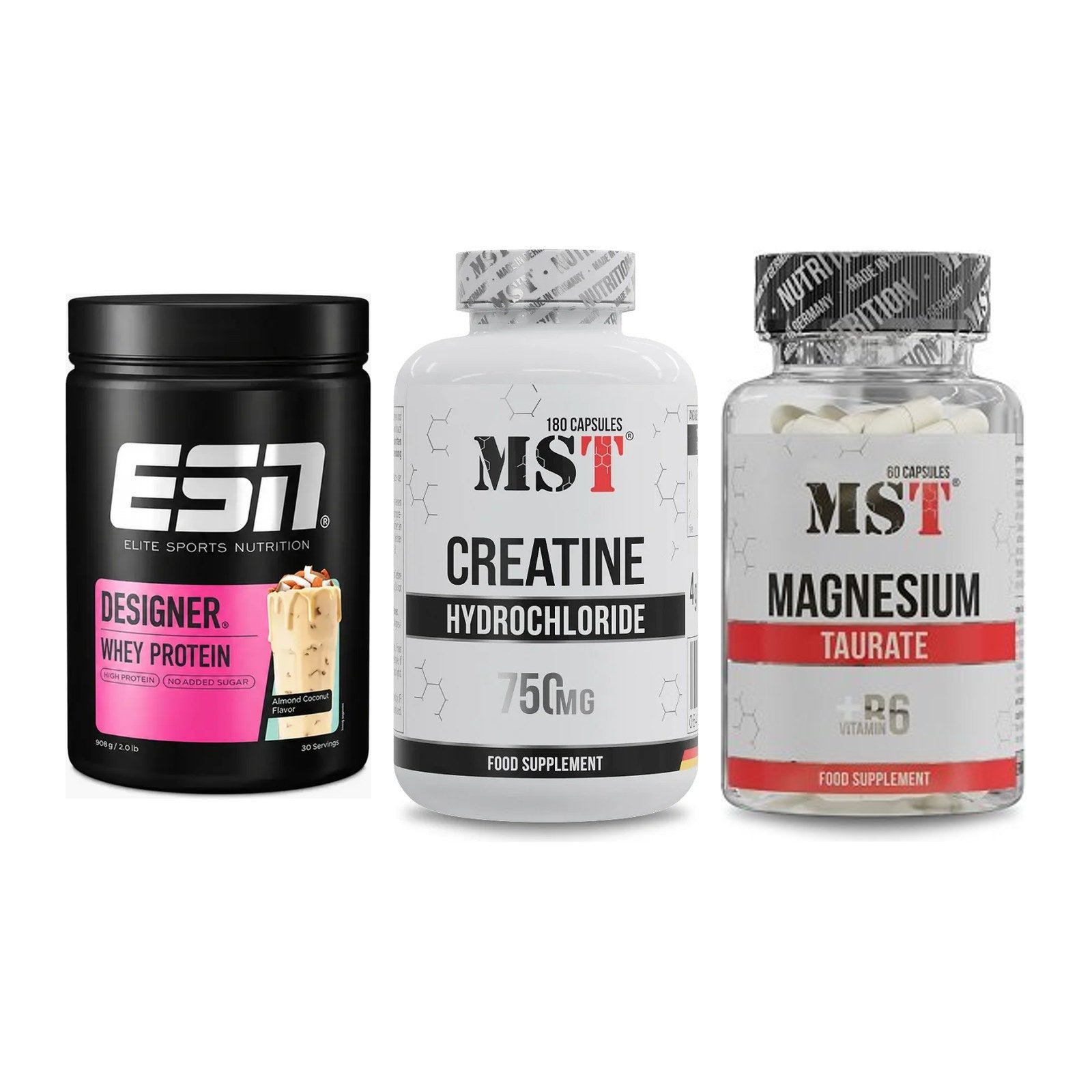 Einsteiger-Set: ESN Designer + MST Creatine HCL + MST Magnesium – alle enthaltenen Artikel