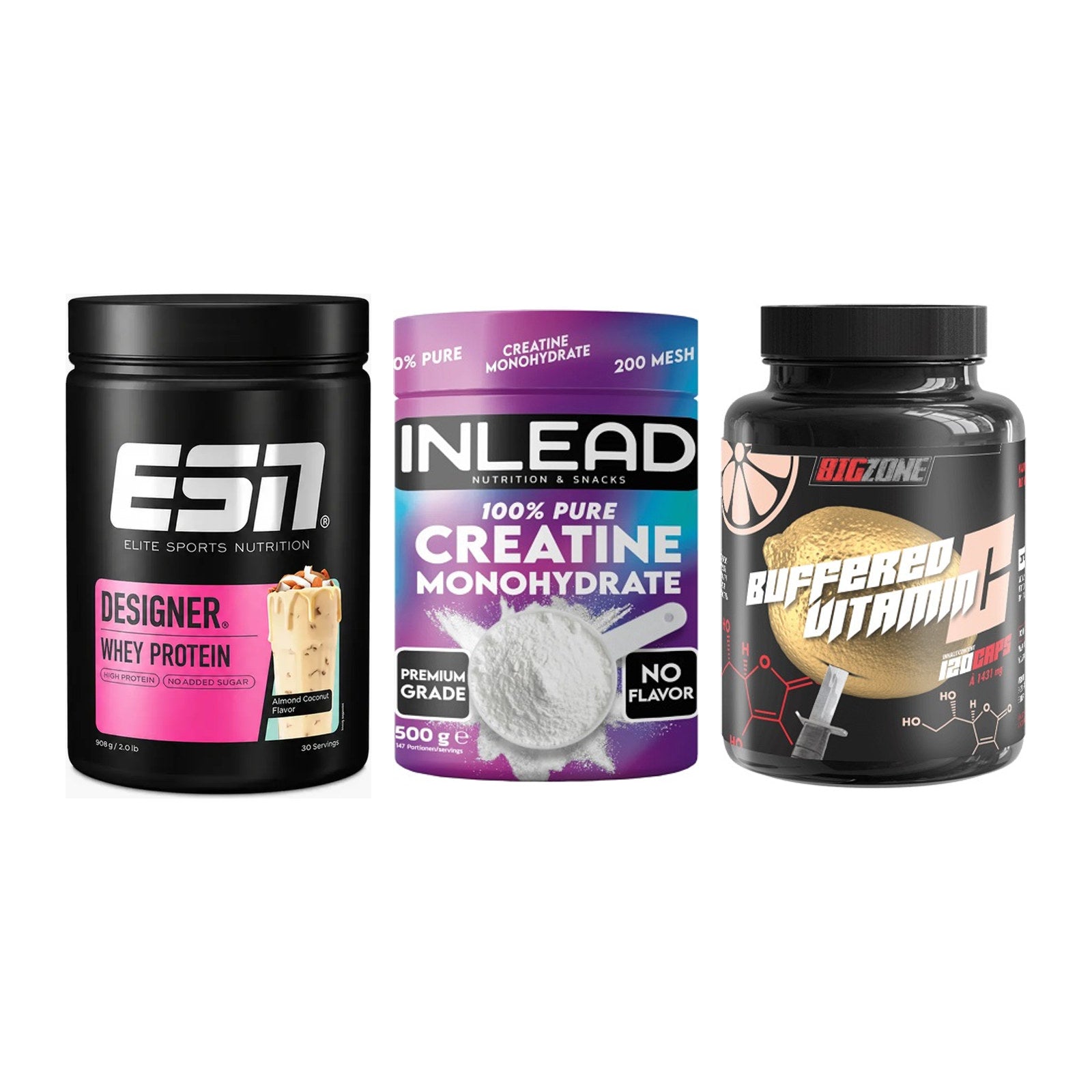 Einsteiger-Set: ESN Designer + INLEAD Creatine + Big Zone Buffere – alle enthaltenen Artikel