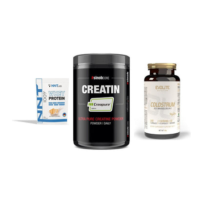 Einsteiger-Set: NNT Whey + Sinob Creatin + Evolite Nutritio – alle enthaltenen Artikel