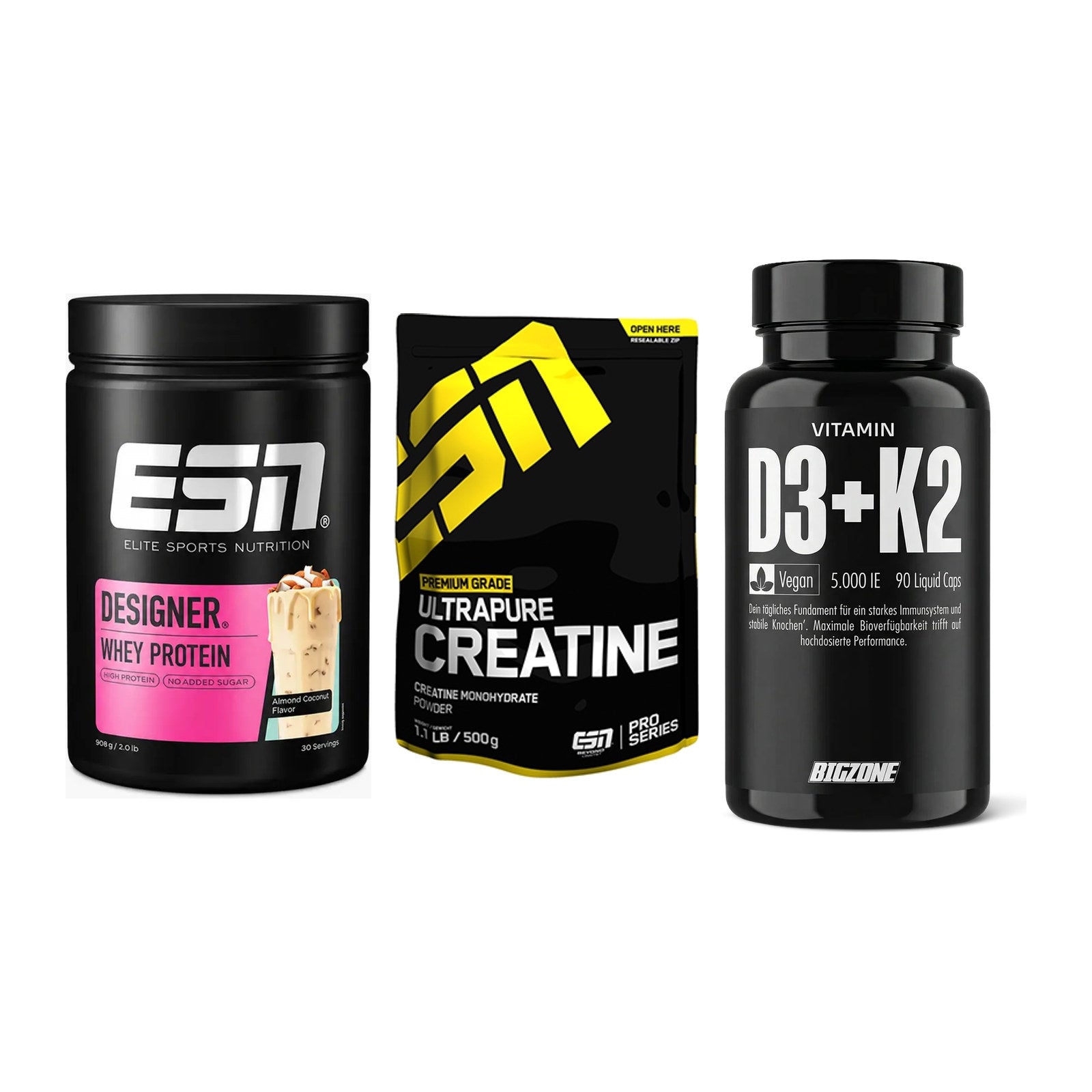 Einsteiger-Set: ESN Designer + ESN Ultrapure + Big Zone Vitamin – alle enthaltenen Artikel