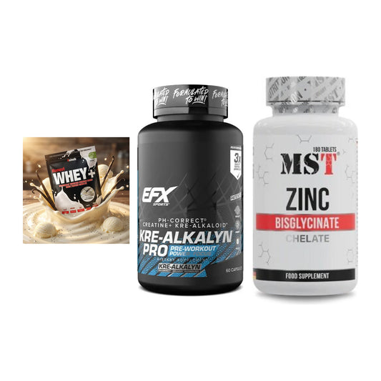 Einsteiger-Set: Sinob Honest + EFX Kre-Alkalyn + MST Zinc Chelate – alle enthaltenen Artikel