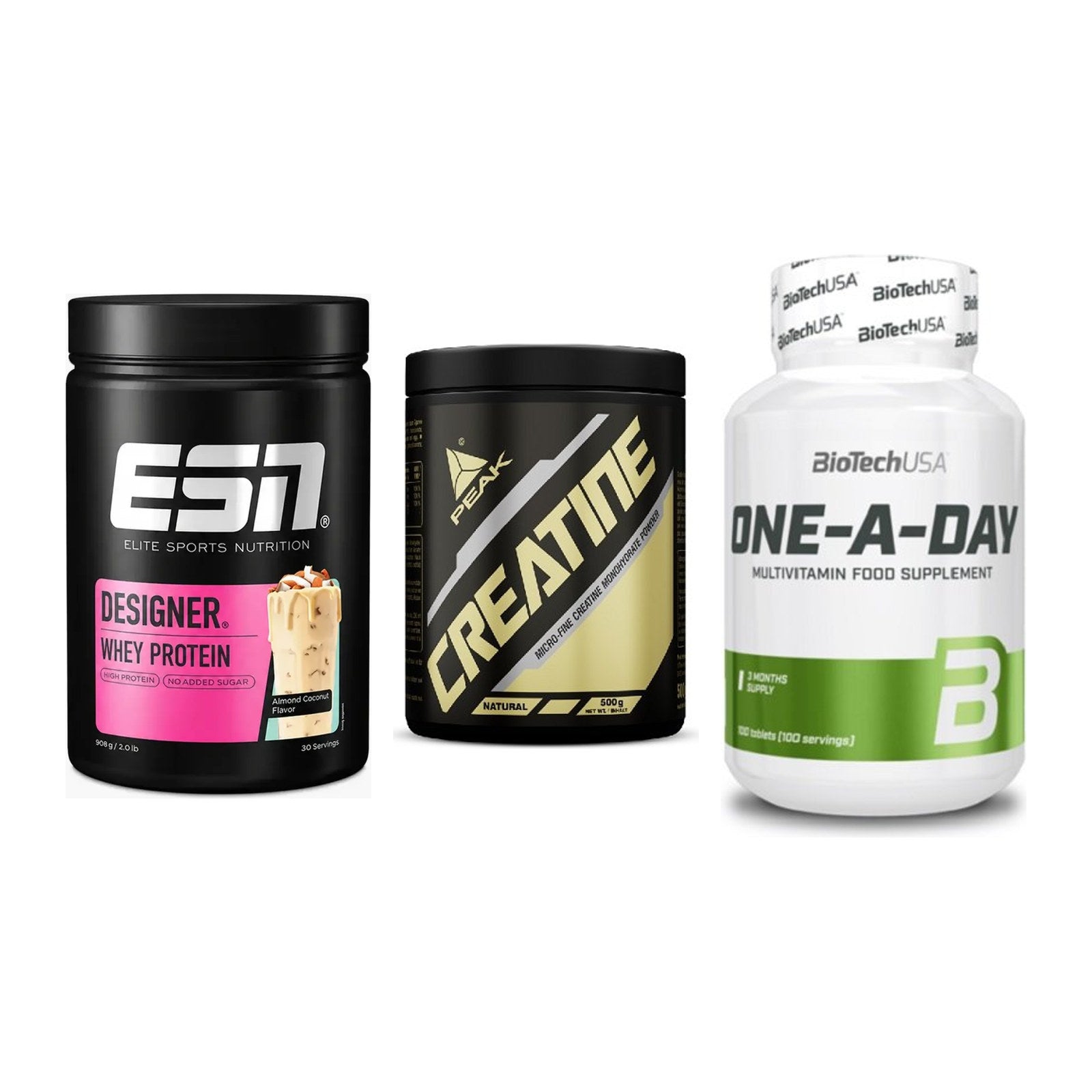 Einsteiger-Set: ESN Designer + Peak Creatin + BioTech One A – alle enthaltenen Artikel