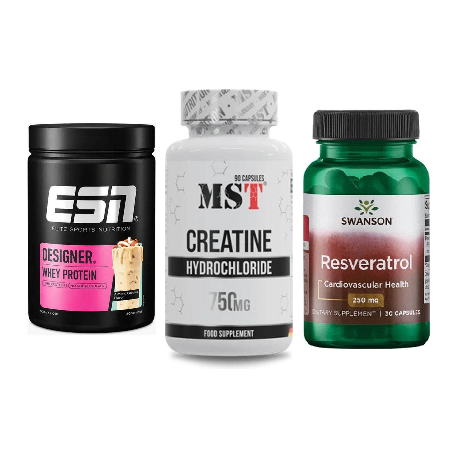 Einsteiger-Set: ESN Designer + MST Creatin HCL + Swanson Resverat – alle enthaltenen Artikel