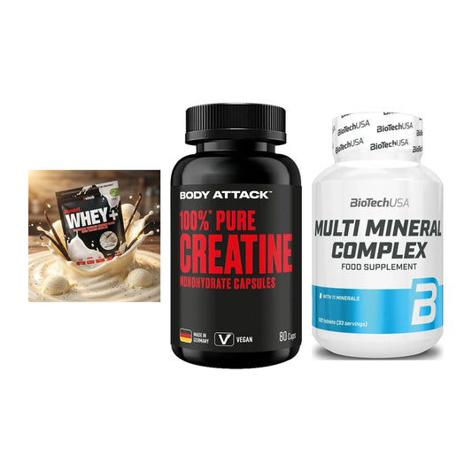 Einsteiger-Set: Sinob Honest + Body Attack 100% + BioTech Multi – alle enthaltenen Artikel