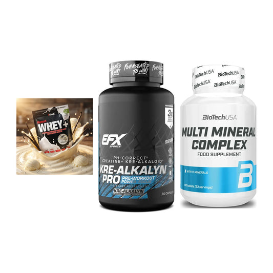 Einsteiger-Set: Sinob Honest + EFX Kre-Alkalyn + BioTech Multi – alle enthaltenen Artikel