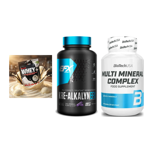 Einsteiger-Set: Sinob Honest + EFX Kre-Alkalyn + BioTech Multi – alle enthaltenen Artikel