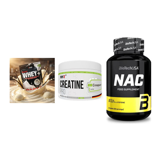 Einsteiger-Set: Sinob Honest + MST Creatin Pro + BioTech NAC – alle enthaltenen Artikel