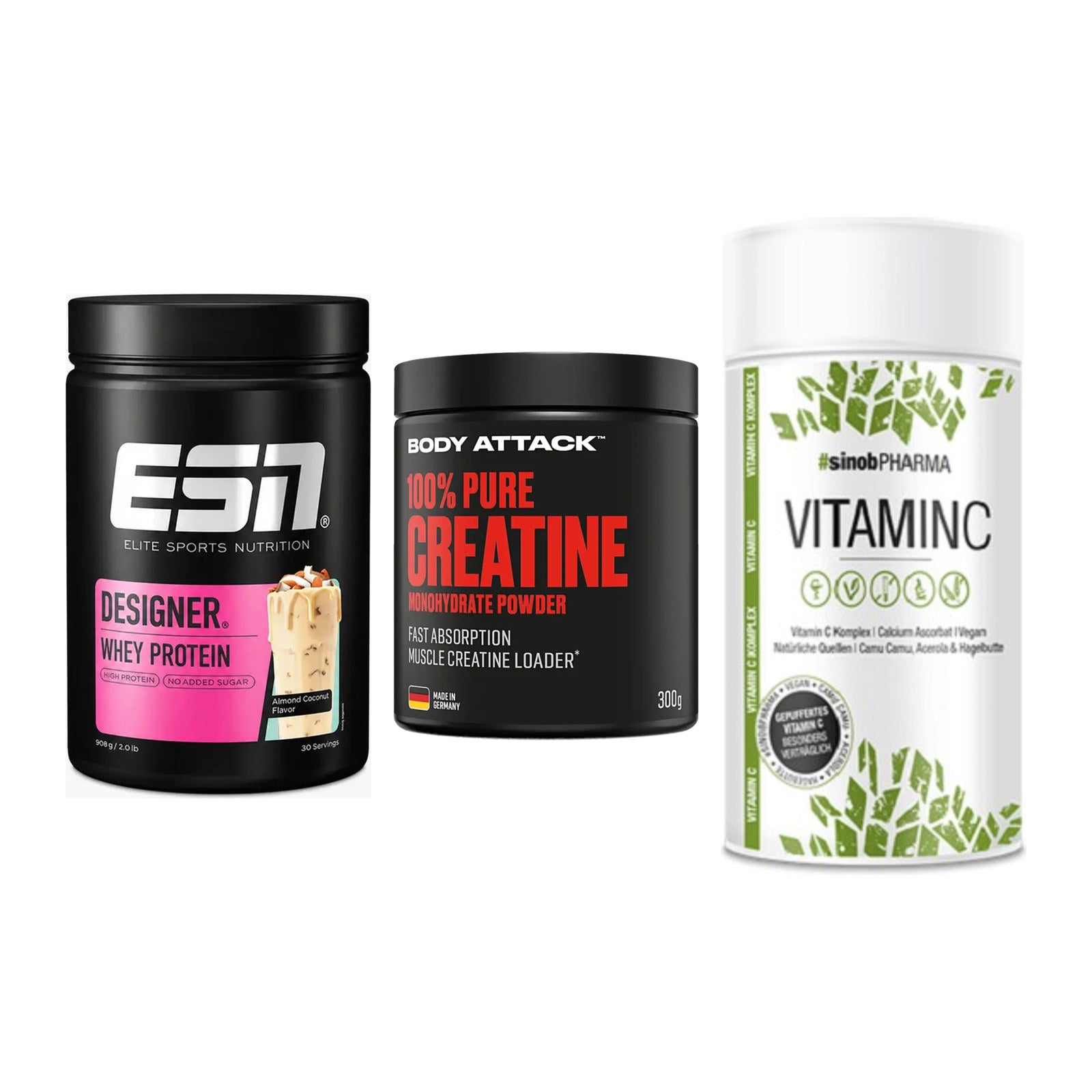 Einsteiger-Set: ESN Designer + Body Attack 100% + Sinob Vitamin C – alle enthaltenen Artikel