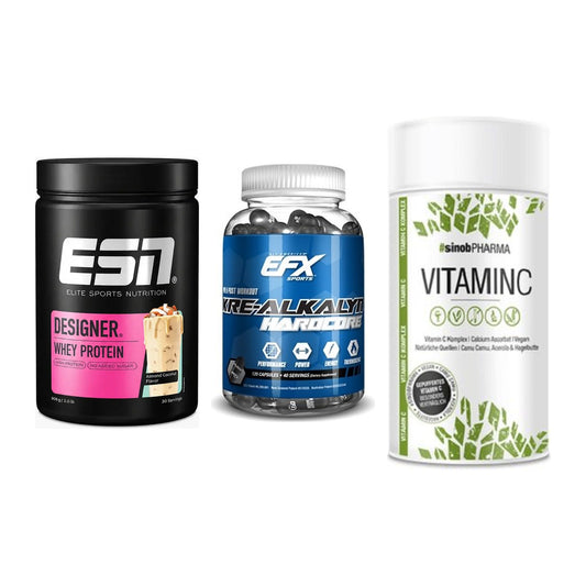 Einsteiger-Set: ESN Designer + EFX Kre-Alkalyn + Sinob Vitamin C – alle enthaltenen Artikel