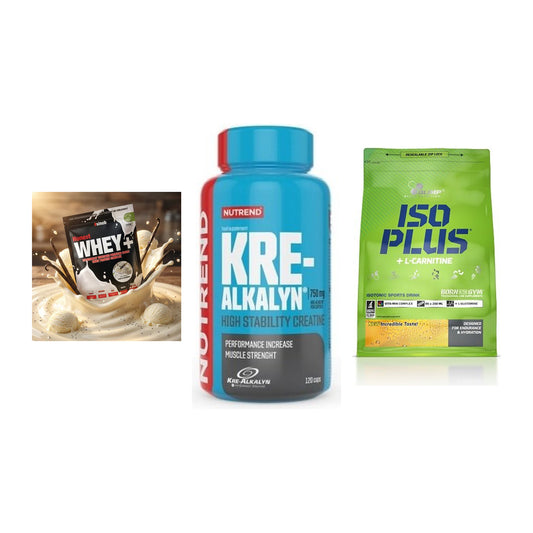 Einsteiger-Set: Sinob Honest + Nutrend Kre-Alka + Olimp Iso Plus – alle enthaltenen Artikel