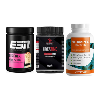 Einsteiger-Set: ESN Designer + #GYMJUICE + ProFuel Vitamin – alle enthaltenen Artikel