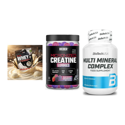 Einsteiger-Set: Sinob Honest + Weider Micronize + BioTech Multi – alle enthaltenen Artikel