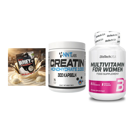 Einsteiger-Set: Sinob Honest + NNT Creatin 1000 + BioTech Multivit – alle enthaltenen Artikel