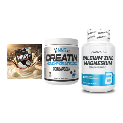 Einsteiger-Set: Sinob Honest + NNT Creatin 1000 + BioTech Calcium – alle enthaltenen Artikel