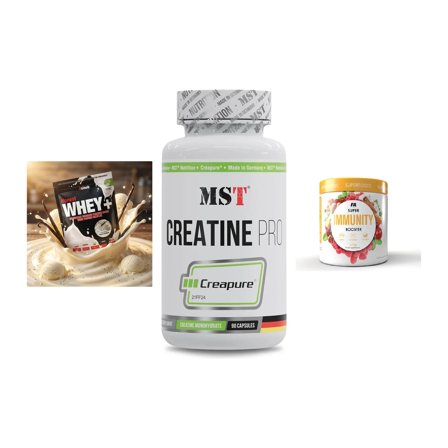 Einsteiger-Set: Sinob Honest + MST Creatine Pro + FA Nutrition – alle enthaltenen Artikel