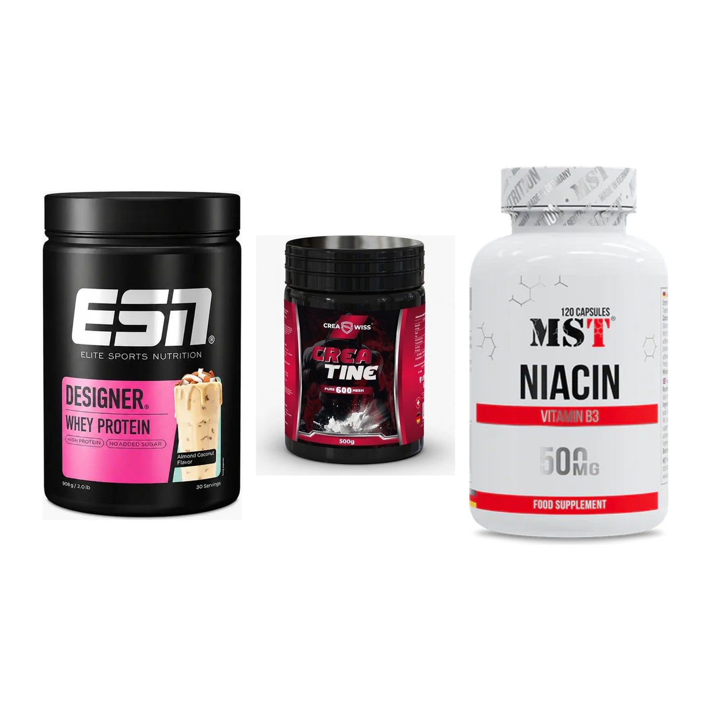 Einsteiger-Set: ESN Designer + CREASWISS + MST Niacin – alle enthaltenen Artikel