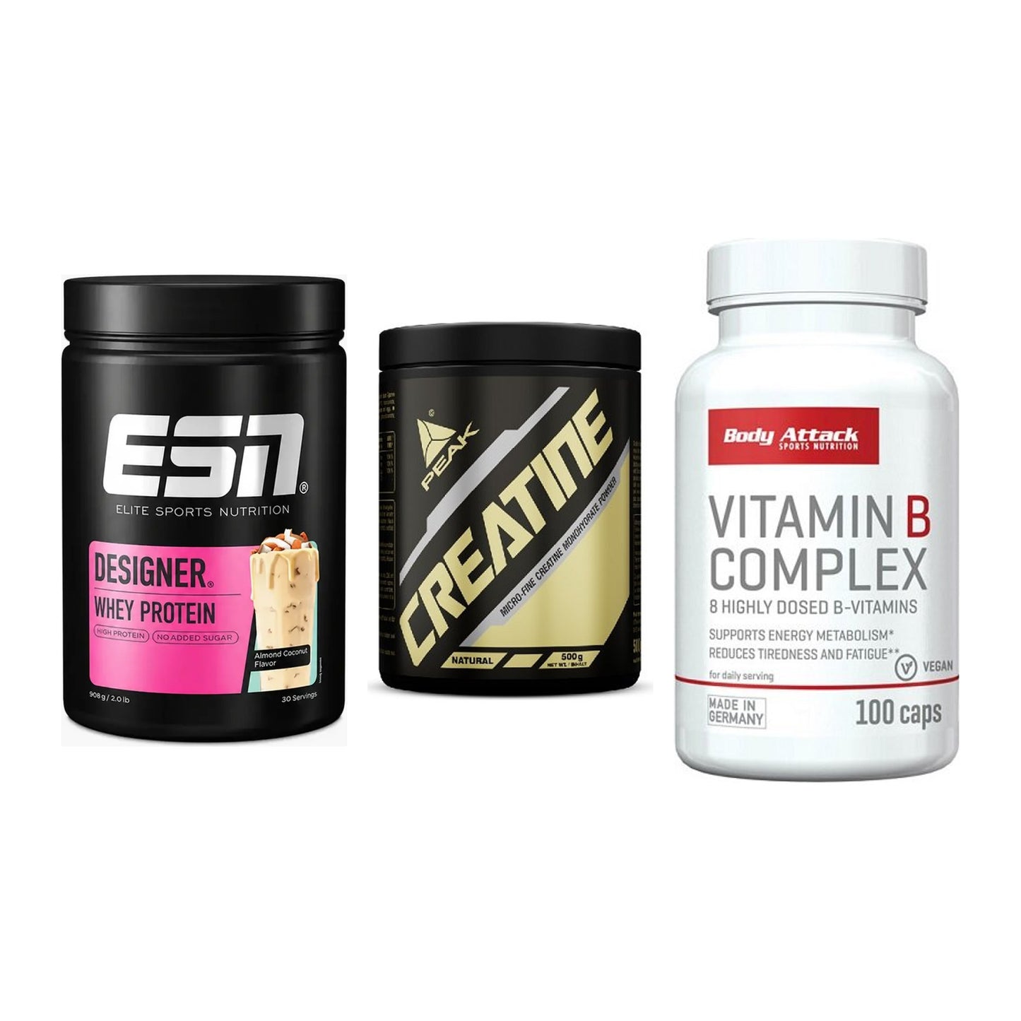 Einsteiger-Set: ESN Designer + Peak Creatin + Body Attack – alle enthaltenen Artikel