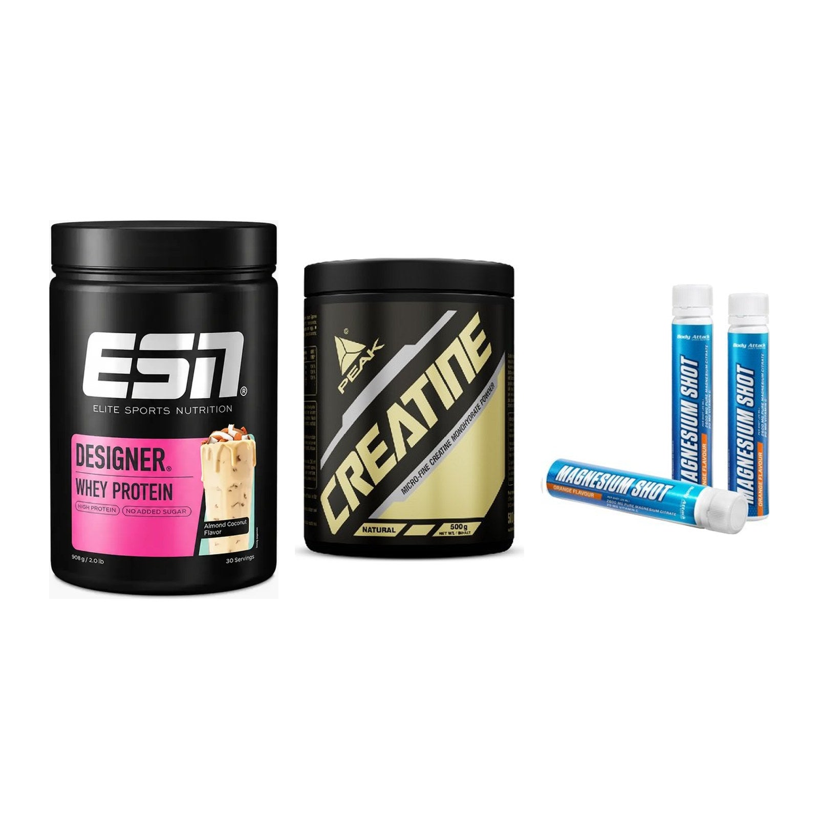 Einsteiger-Set: ESN Designer + Peak Creatin + Body Attack – alle enthaltenen Artikel
