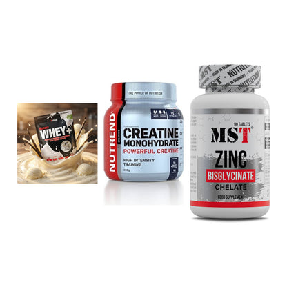Einsteiger-Set: Sinob Honest + Nutrend Creatine + MST Zinc Chelate – alle enthaltenen Artikel