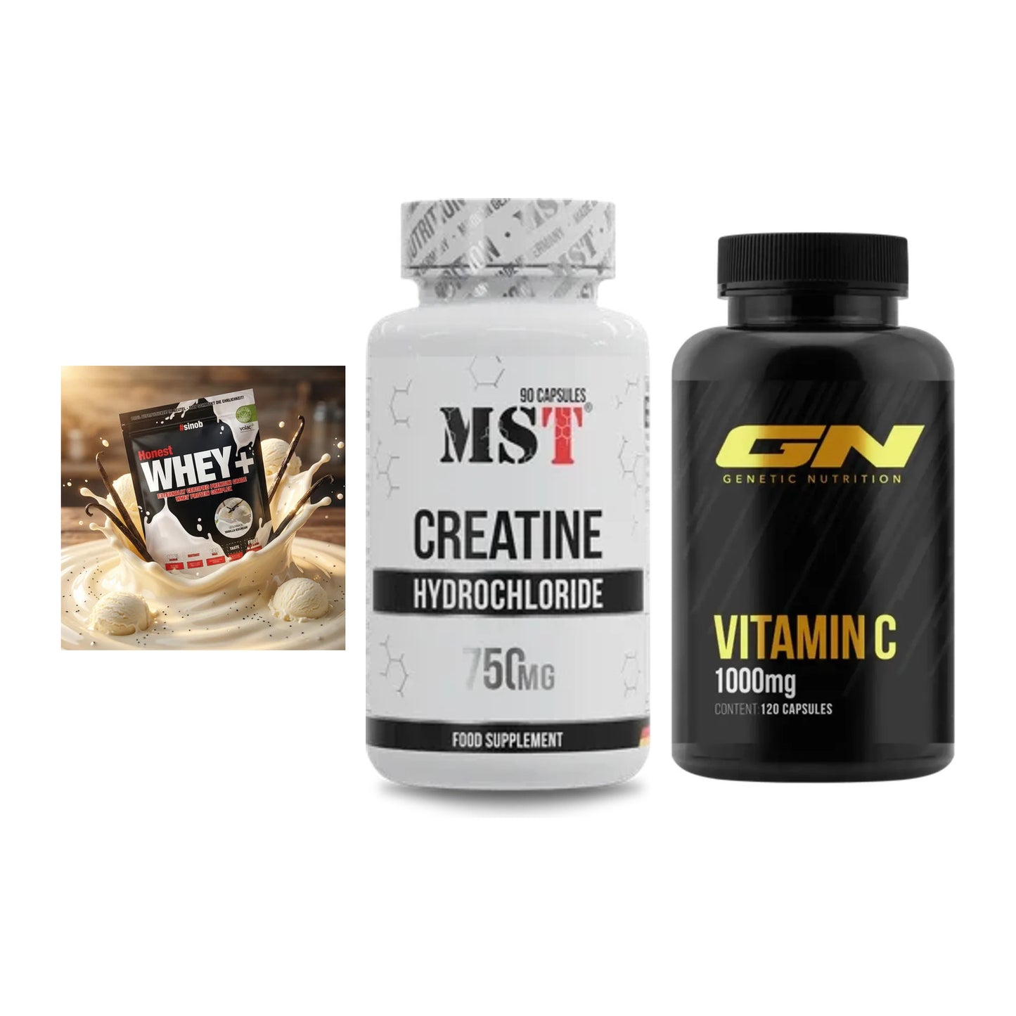 Einsteiger-Set: Sinob Honest + MST Creatin HCL + GN Vitamin C – alle enthaltenen Artikel