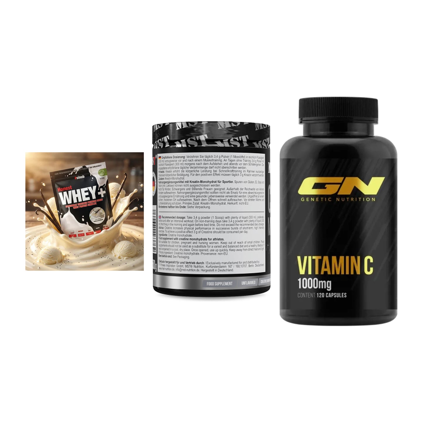 Einsteiger-Set: Sinob Honest + MST Creatin + GN Vitamin C – alle enthaltenen Artikel