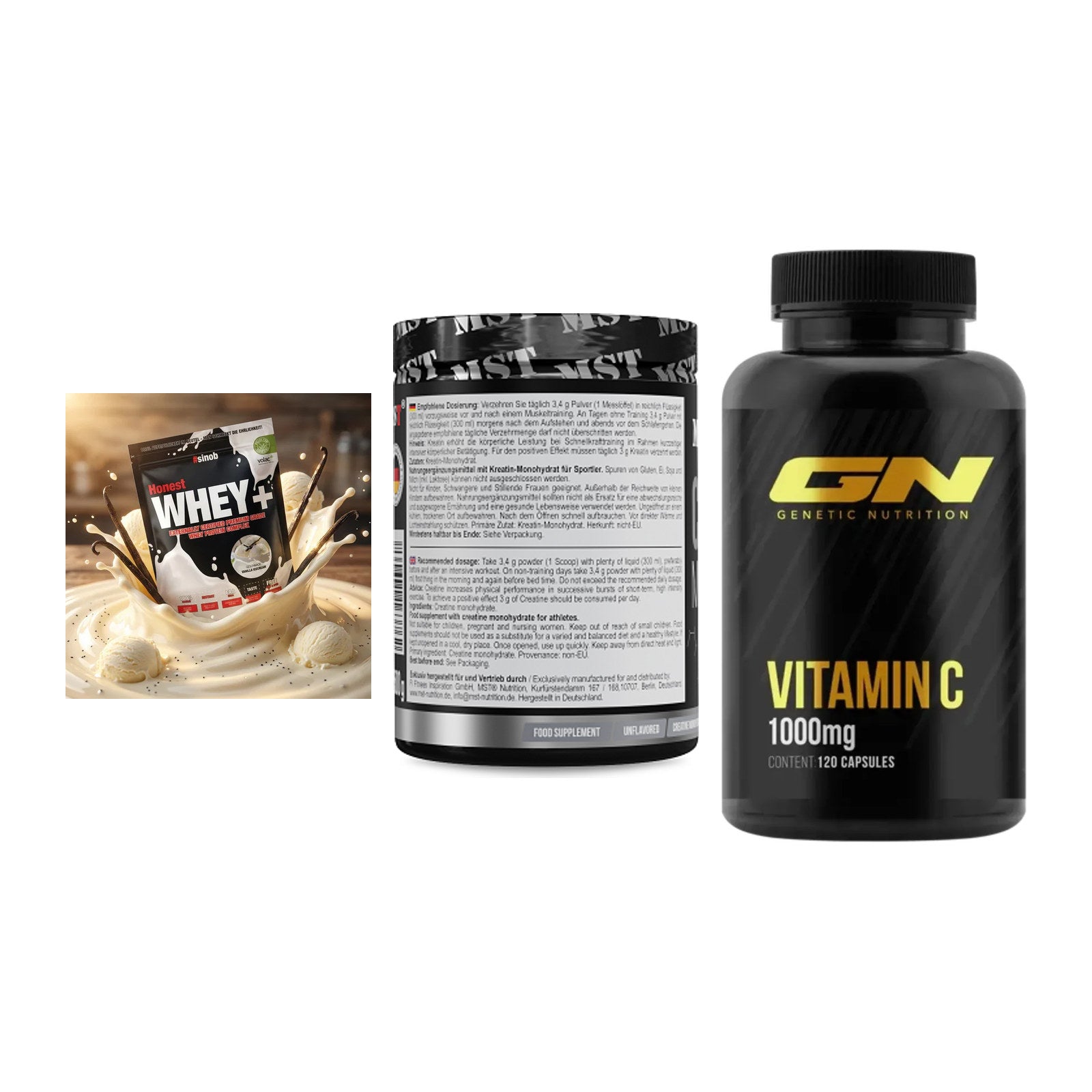 Einsteiger-Set: Sinob Honest + MST Creatin + GN Vitamin C – alle enthaltenen Artikel