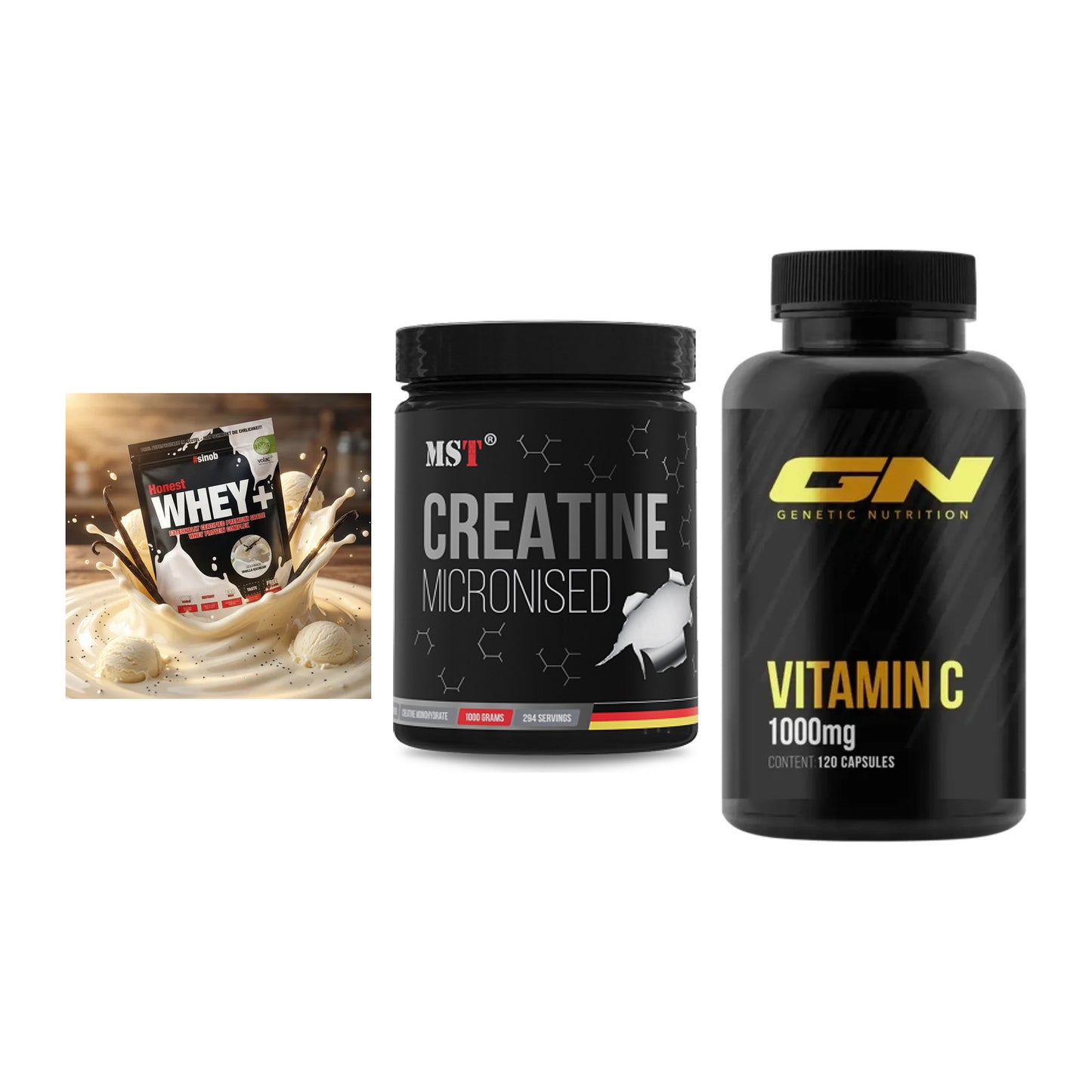 Einsteiger-Set: Sinob Honest + MST Creatin + GN Vitamin C – alle enthaltenen Artikel