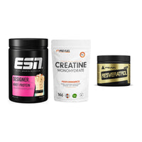 Einsteiger-Set: ESN Designer + ProFuel Creatine + Peak Resveratrol