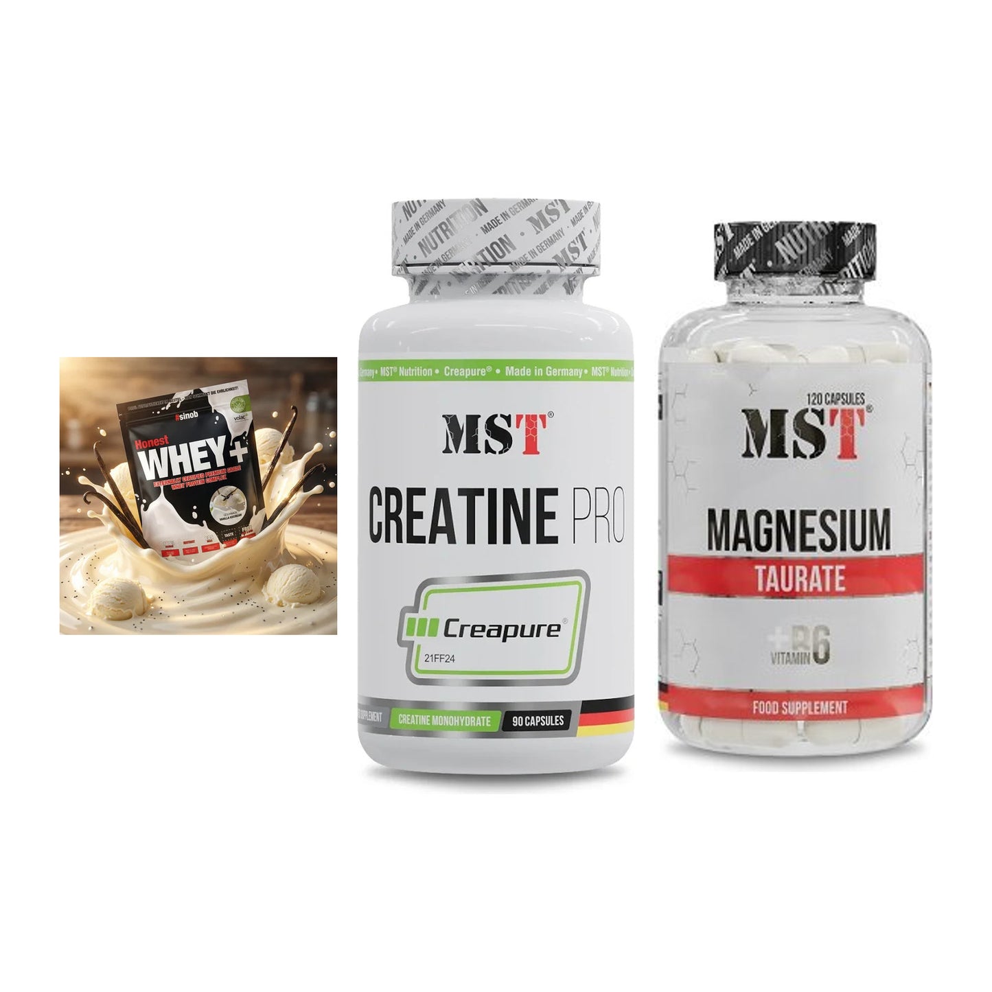 Einsteiger-Set: Sinob Honest + MST Creatine Pro + MST Magnesium – alle enthaltenen Artikel