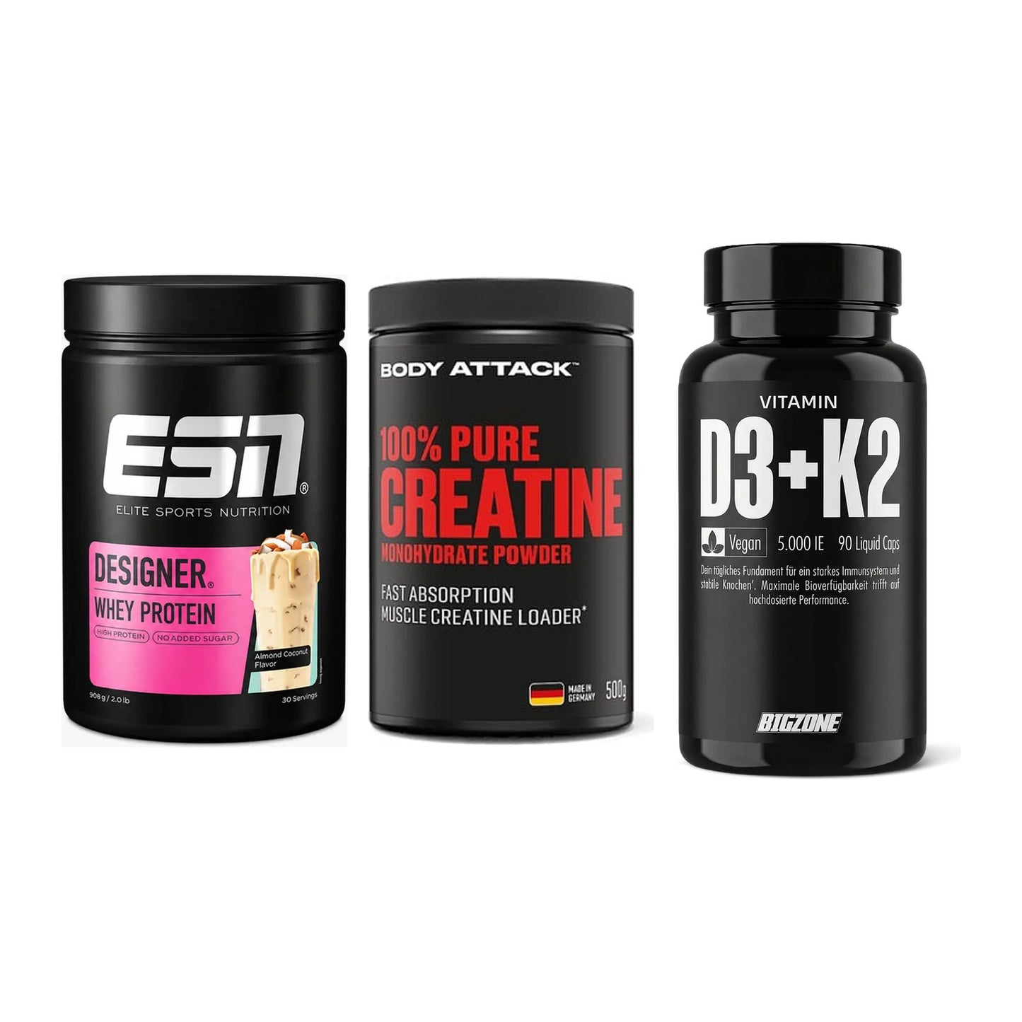 Einsteiger-Set: ESN Designer + Body Attack 100% + Big Zone Vitamin – alle enthaltenen Artikel