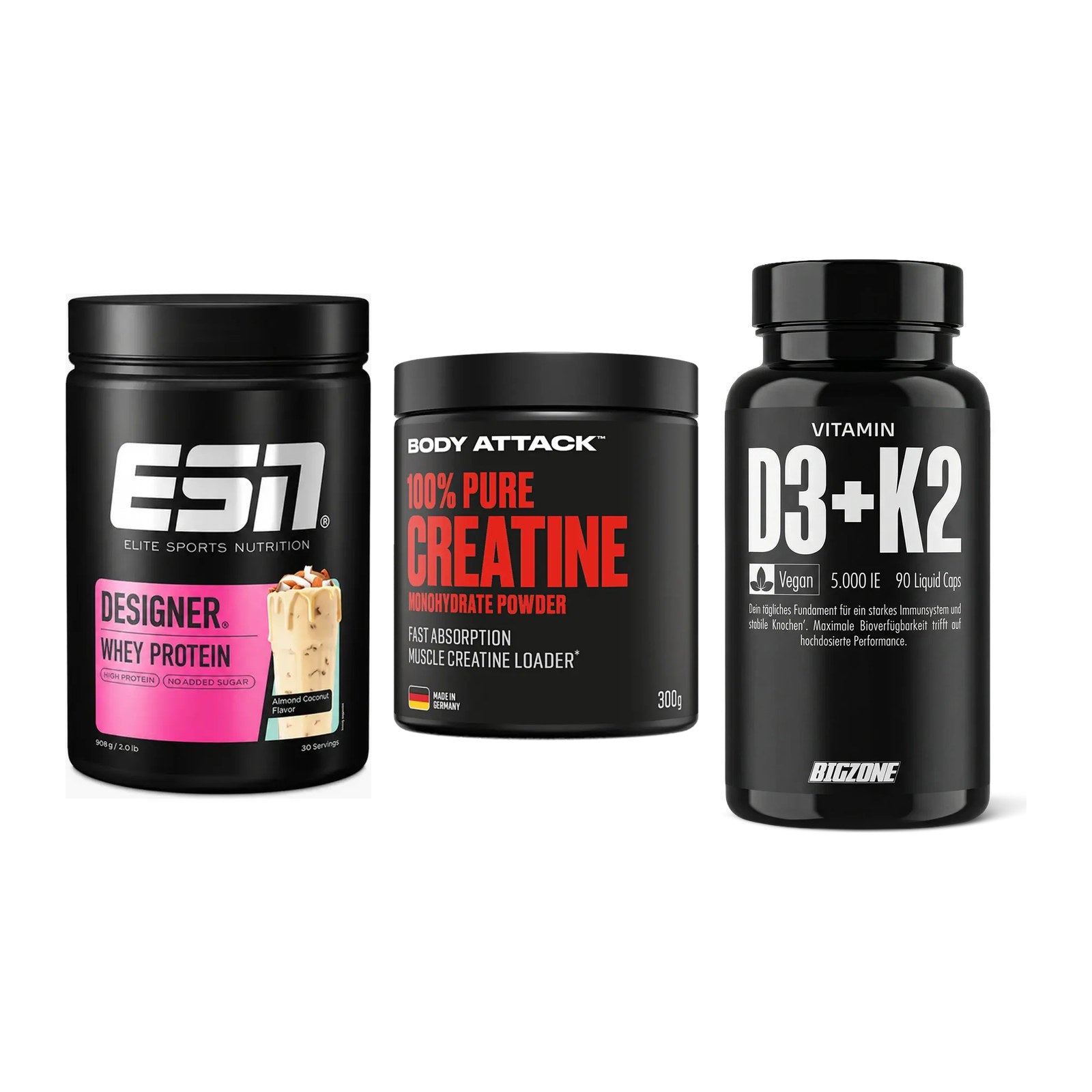 Einsteiger-Set: ESN Designer + Body Attack 100% + Big Zone Vitamin – alle enthaltenen Artikel