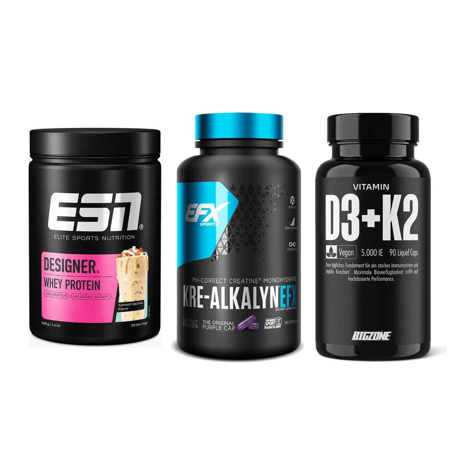 Einsteiger-Set: ESN Designer + EFX Kre-Alkalyn + Big Zone Vitamin – alle enthaltenen Artikel