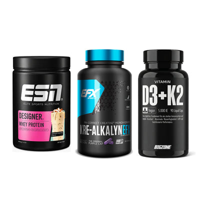 Einsteiger-Set: ESN Designer + EFX Kre-Alkalyn + Big Zone Vitamin – alle enthaltenen Artikel