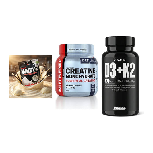 Einsteiger-Set: Sinob Honest + Nutrend Creatine + Big Zone Vitamin – alle enthaltenen Artikel