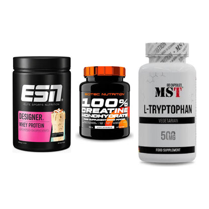 Einsteiger-Set: ESN Designer + Scitec Creatine + MST Tryptophan – alle enthaltenen Artikel
