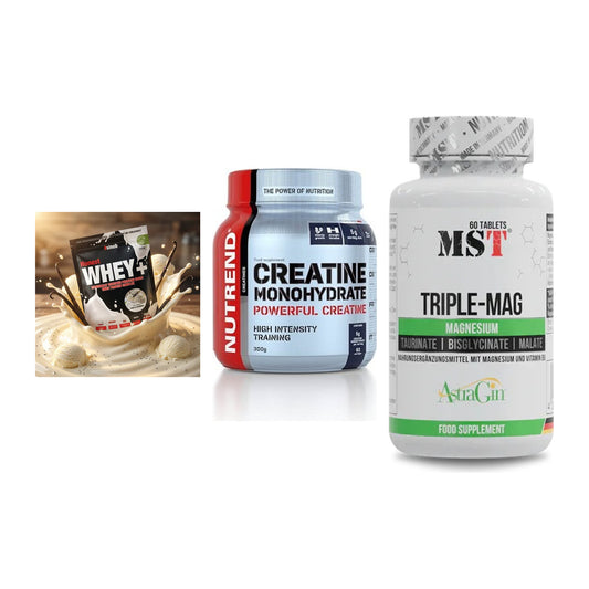 Einsteiger-Set: Sinob Honest + Nutrend Creatine + MST Tripple Mag – alle enthaltenen Artikel