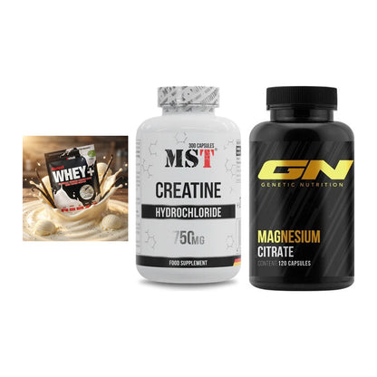 Einsteiger-Set: Sinob Honest + MST Creatine HCL + GN Magnesium – alle enthaltenen Artikel