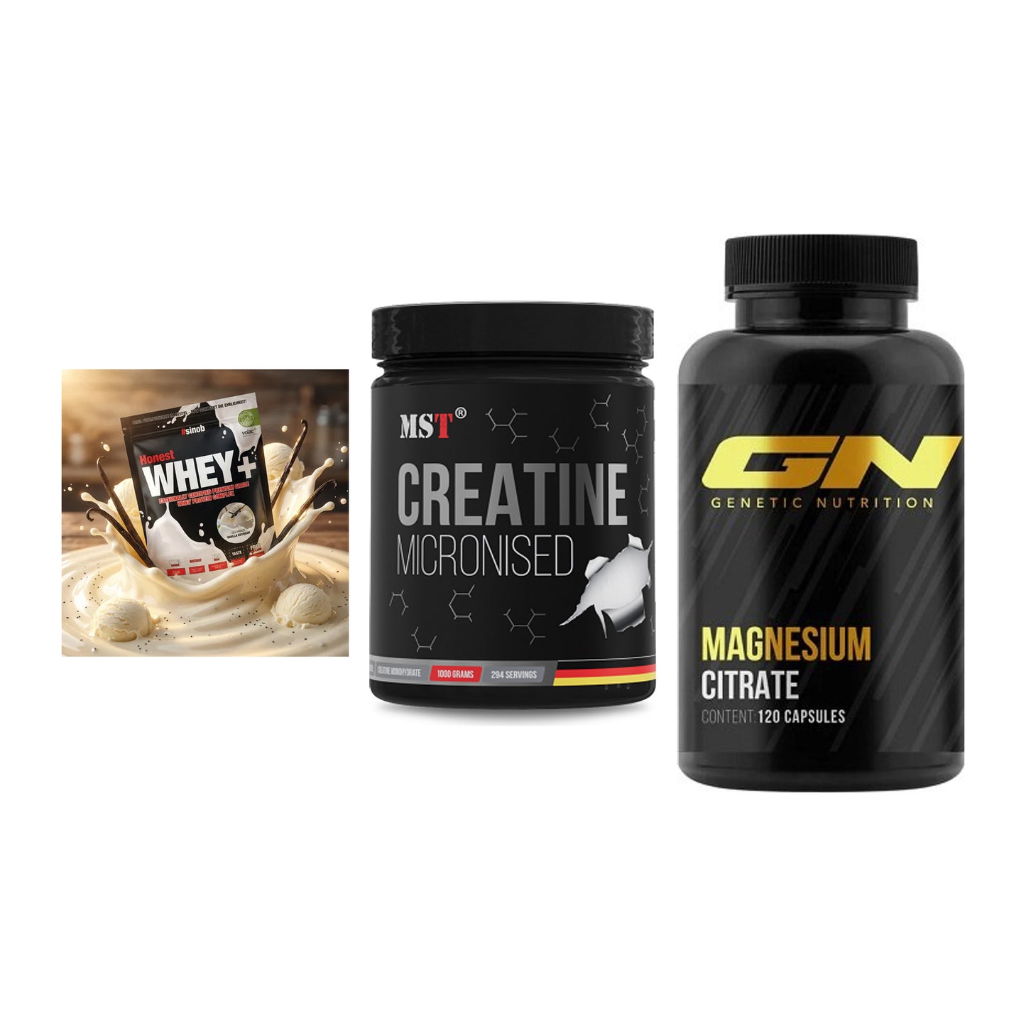 Einsteiger-Set: Sinob Honest + MST Creatin + GN Magnesium – alle enthaltenen Artikel
