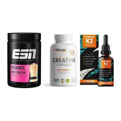 Einsteiger-Set: ESN Designer + ProFuel Creatine + ProFuel Vitamin – alle enthaltenen Artikel