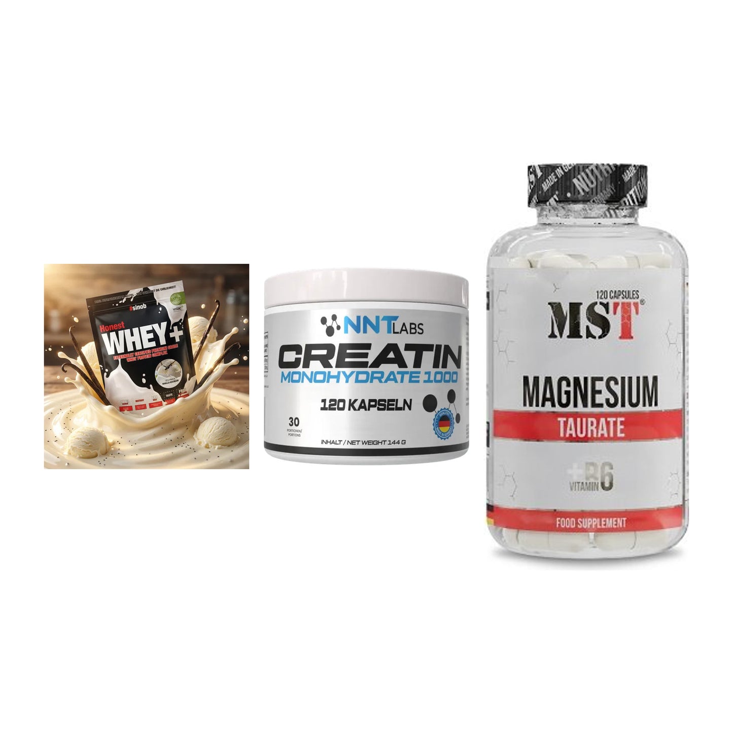 Einsteiger-Set: Sinob Honest + NNT Creatin 1000 + MST Magnesium – alle enthaltenen Artikel