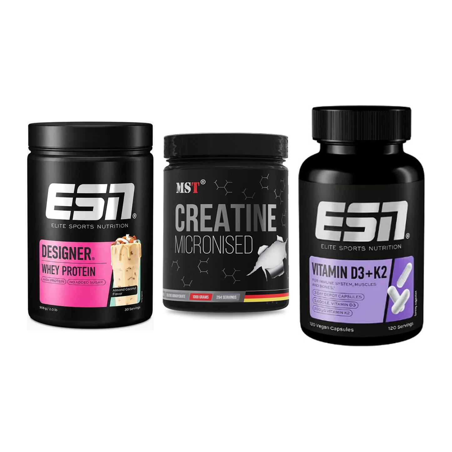 Einsteiger-Set: ESN Designer + MST Creatin + ESN Vitamin D3 – alle enthaltenen Artikel