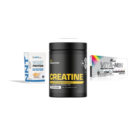 Einsteiger-Set: NNT Whey + Dedicated + Olimp Vita-Min – alle enthaltenen Artikel