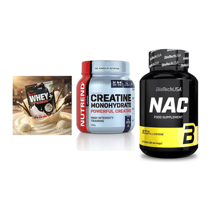 Einsteiger-Set: Sinob Honest + Nutrend Creatine + BioTech NAC – alle enthaltenen Artikel